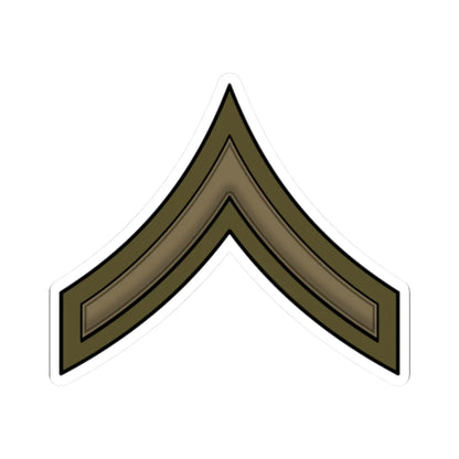 WW1 Private (United States) (Military Rank) STICKER Vinyl Kiss-Cut Decal 2 Inch White - The Sticker Space