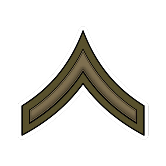 WW1 Private (United States) (Military Rank) STICKER Vinyl Kiss-Cut Decal 2 Inch White - The Sticker Space