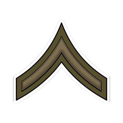 WW1 Private (United States) (Military Rank) STICKER Vinyl Kiss-Cut Decal 3 Inch White - The Sticker Space