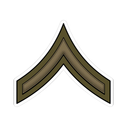 WW1 Private (United States) (Military Rank) STICKER Vinyl Kiss-Cut Decal 4 Inch White - The Sticker Space