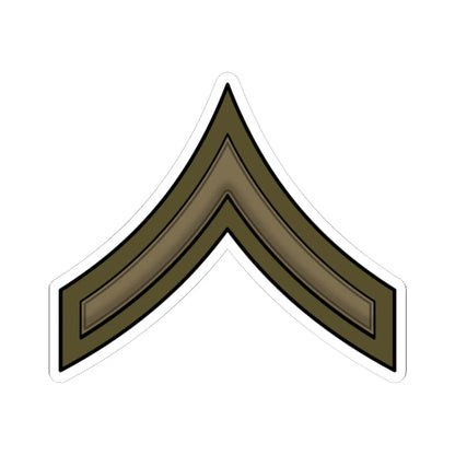 WW1 Private (United States) (Military Rank) STICKER Vinyl Kiss-Cut Decal 6 Inch White - The Sticker Space