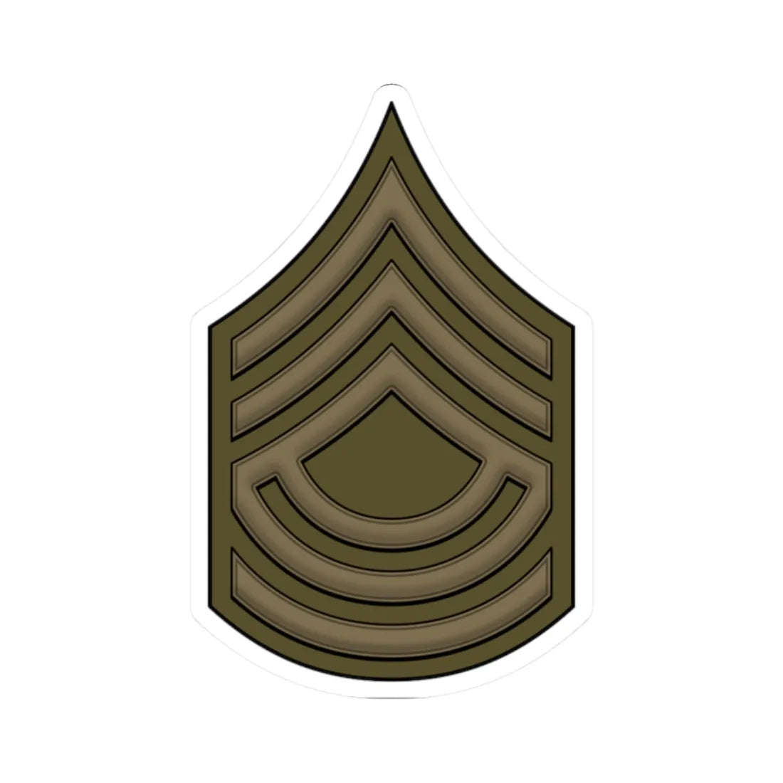 WW1 RegSgtMajor (United States) (Military Rank) STICKER Vinyl Kiss-Cut Decal 2 Inch White - The Sticker Space