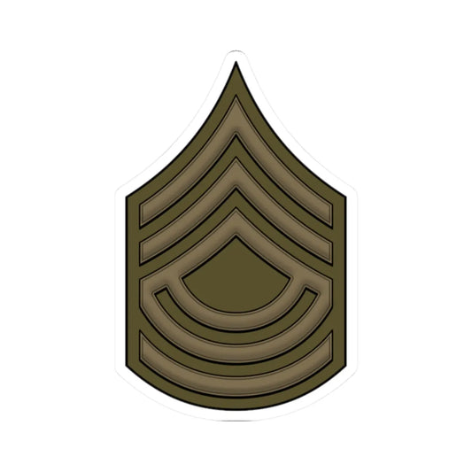 WW1 RegSgtMajor (United States) (Military Rank) STICKER Vinyl Kiss-Cut Decal 2 Inch White - The Sticker Space