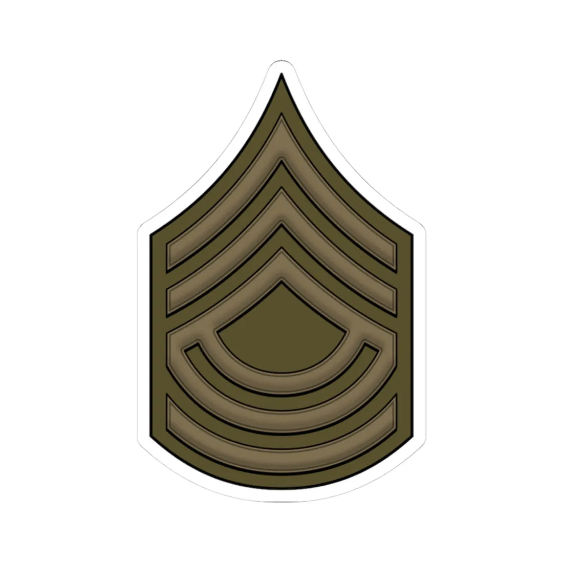 WW1 RegSgtMajor (United States) (Military Rank) STICKER Vinyl Kiss-Cut Decal 3 Inch White - The Sticker Space