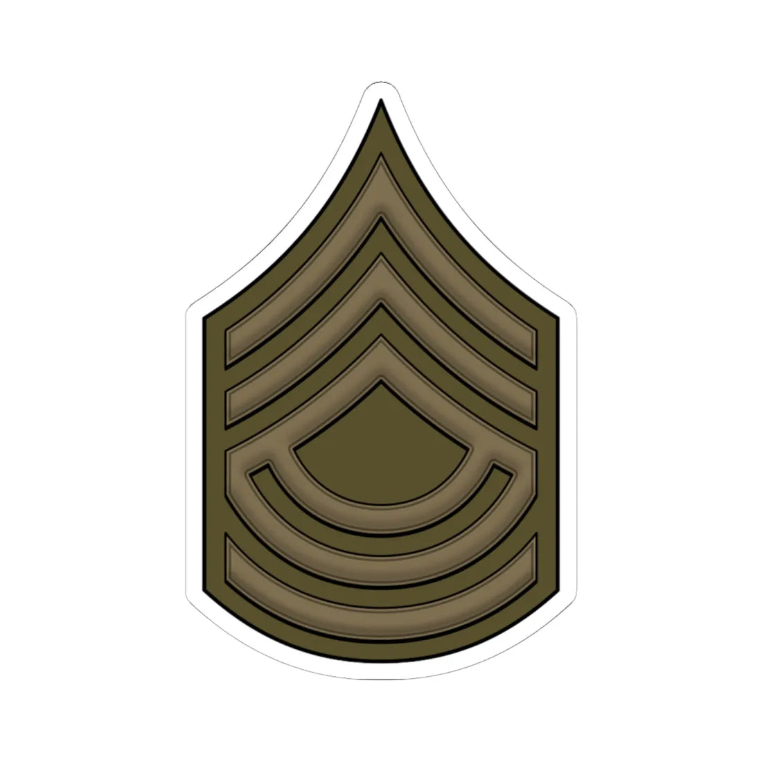 WW1 RegSgtMajor (United States) (Military Rank) STICKER Vinyl Kiss-Cut Decal 6 Inch White - The Sticker Space