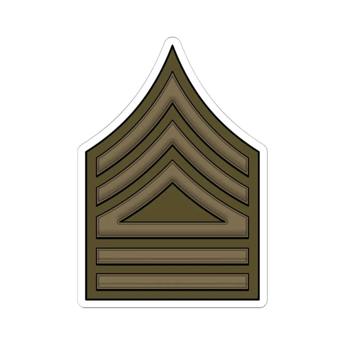 WW1 RegSupplSgt (United States) (Military Rank) STICKER Vinyl Kiss-Cut Decal 6 Inch White - The Sticker Space