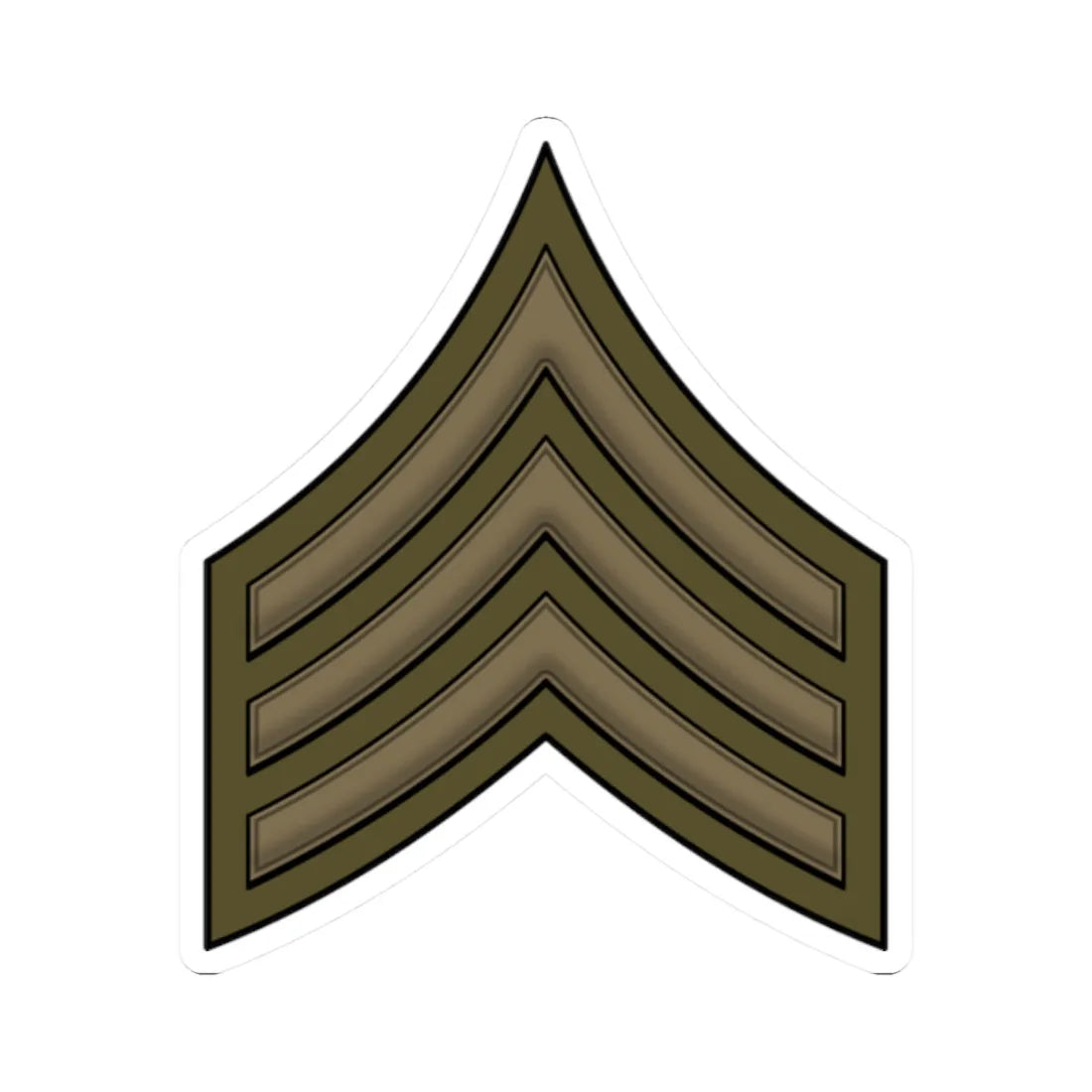 WW1 Sergeant (United States) (Military Rank) STICKER Vinyl Kiss-Cut Decal 2 Inch White - The Sticker Space