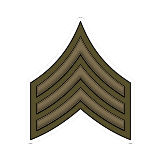 WW1 Sergeant (United States) (Military Rank) STICKER Vinyl Kiss-Cut Decal 2 Inch White - The Sticker Space