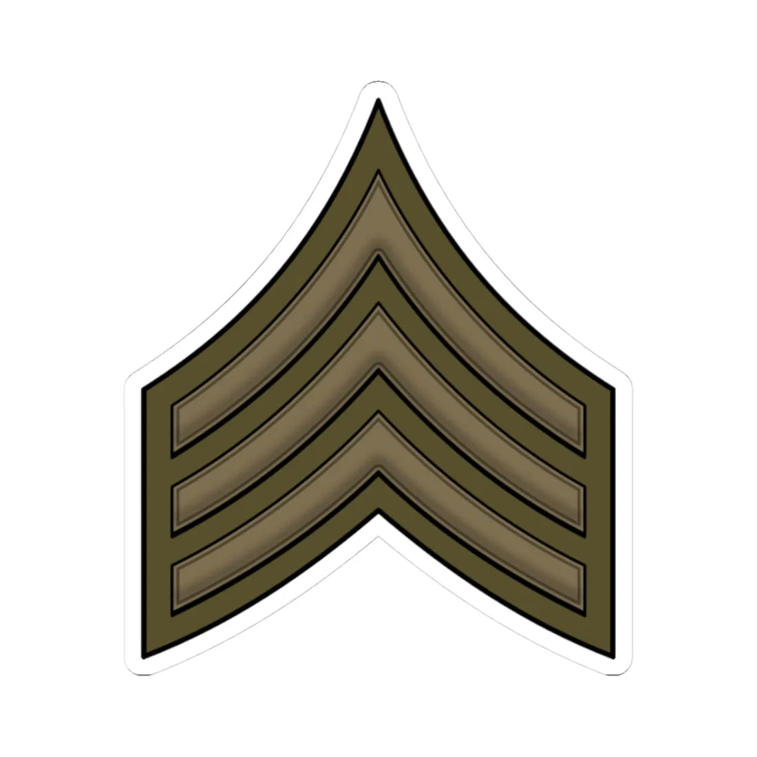 WW1 Sergeant (United States) (Military Rank) STICKER Vinyl Kiss-Cut Decal 3 Inch White - The Sticker Space
