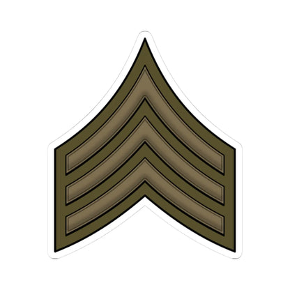 WW1 Sergeant (United States) (Military Rank) STICKER Vinyl Kiss-Cut Decal 3 Inch White - The Sticker Space