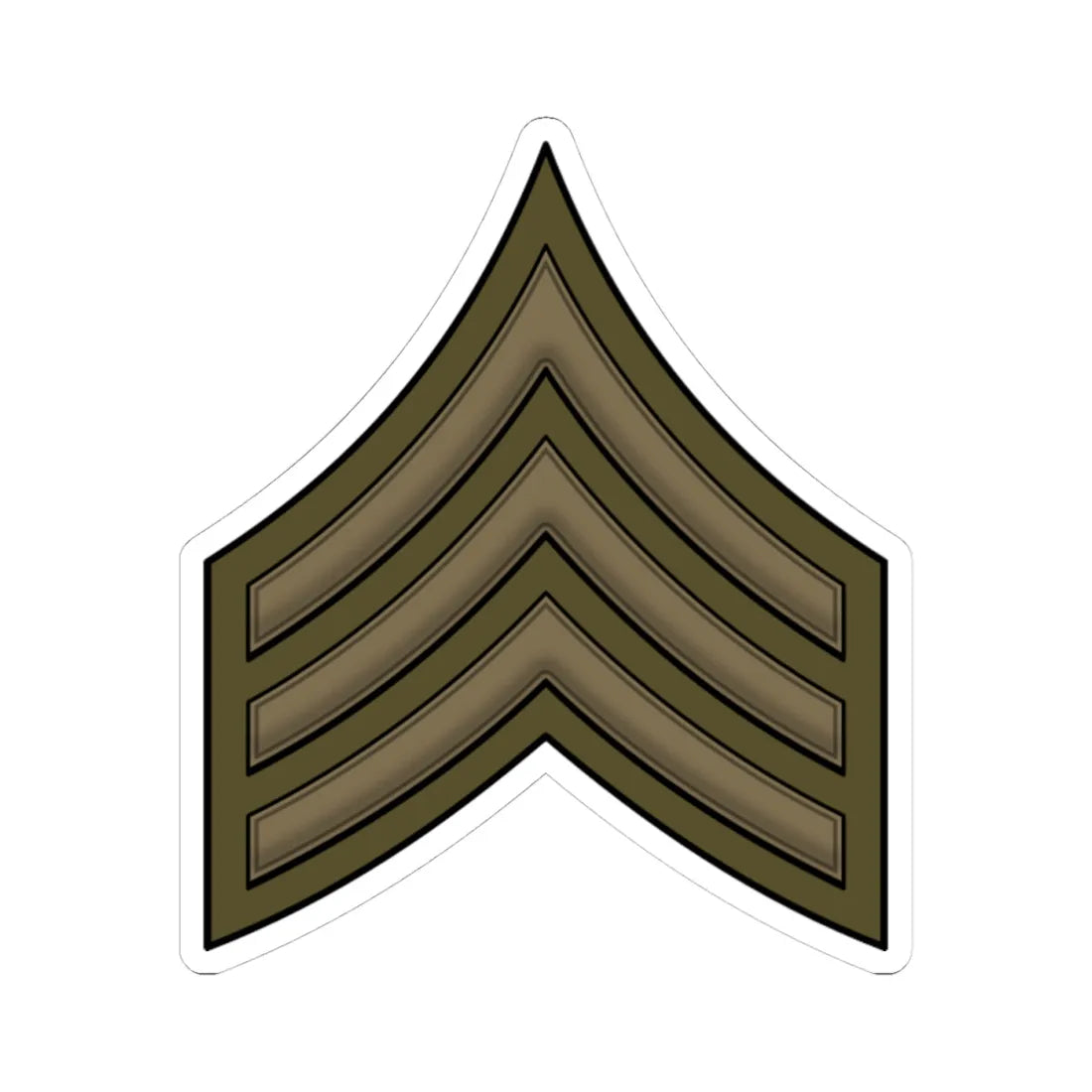 WW1 Sergeant (United States) (Military Rank) STICKER Vinyl Kiss-Cut Decal 4 Inch White - The Sticker Space