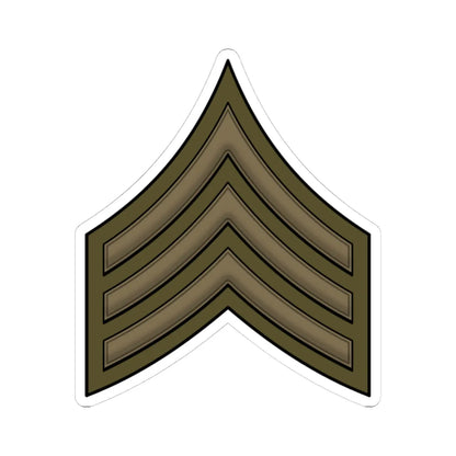 WW1 Sergeant (United States) (Military Rank) STICKER Vinyl Kiss-Cut Decal 4 Inch White - The Sticker Space