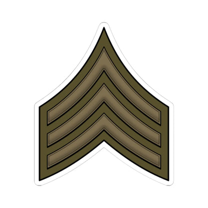 WW1 Sergeant (United States) (Military Rank) STICKER Vinyl Kiss-Cut Decal 6 Inch White - The Sticker Space