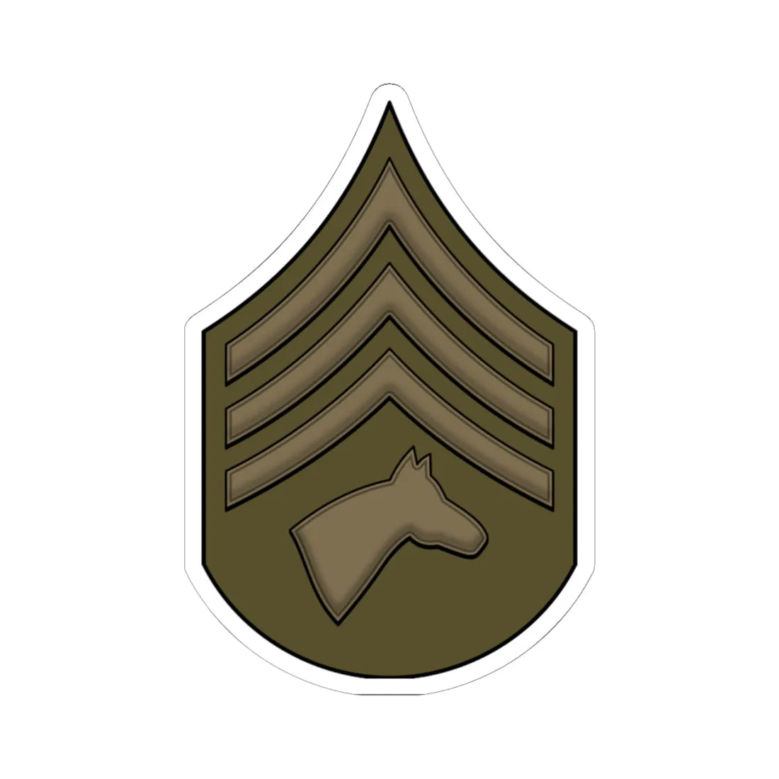 WW1 StableSgt (United States) (Military Rank) STICKER Vinyl Kiss-Cut Decal - The Sticker Space