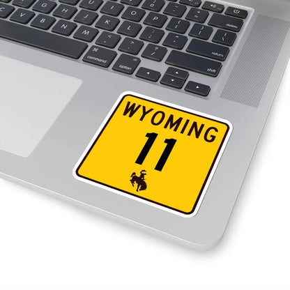 WY-11 (Wyoming) (Road Sign) STICKER Vinyl Kiss-Cut Decal - The Sticker Space