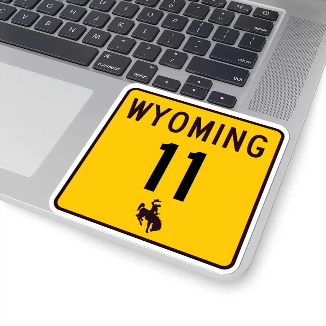 WY-11 (Wyoming) (Road Sign) STICKER Vinyl Kiss-Cut Decal - The Sticker Space