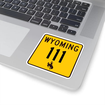WY-111 (Wyoming) (Road Sign) STICKER Vinyl Kiss-Cut Decal - The Sticker Space