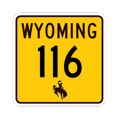 WY-116 (Wyoming) (Road Sign) STICKER Vinyl Kiss-Cut Decal 6 Inch White - The Sticker Space