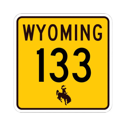 WY-133 (Wyoming) (Road Sign) STICKER Vinyl Kiss-Cut Decal 6 Inch White - The Sticker Space
