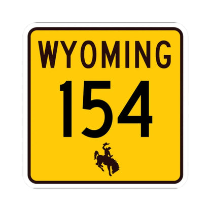 WY-154 (Wyoming) (Road Sign) STICKER Vinyl Kiss-Cut Decal 2 Inch White - The Sticker Space
