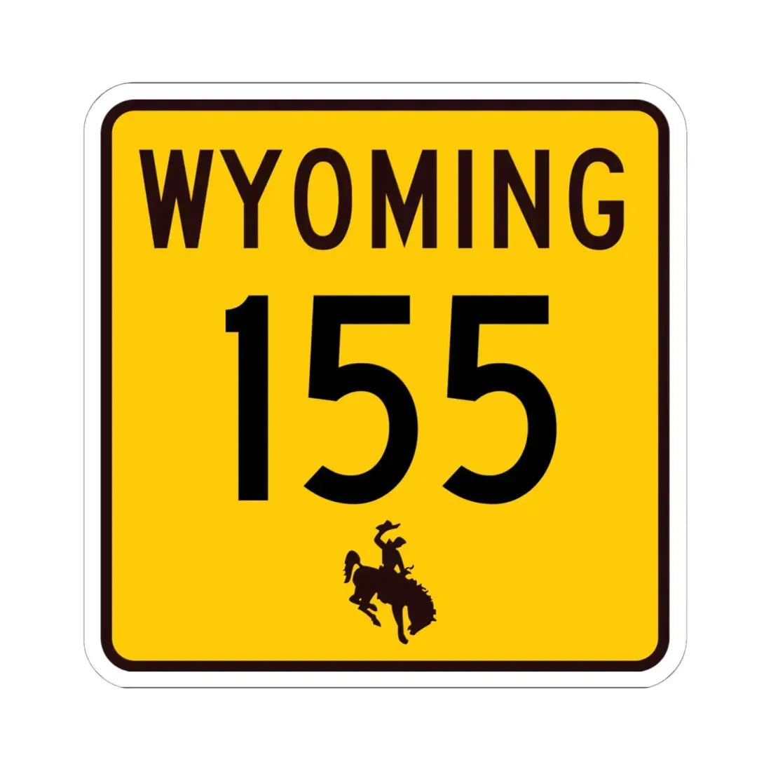 WY-155 (Wyoming) (Road Sign) STICKER Vinyl Kiss-Cut Decal - The Sticker Space