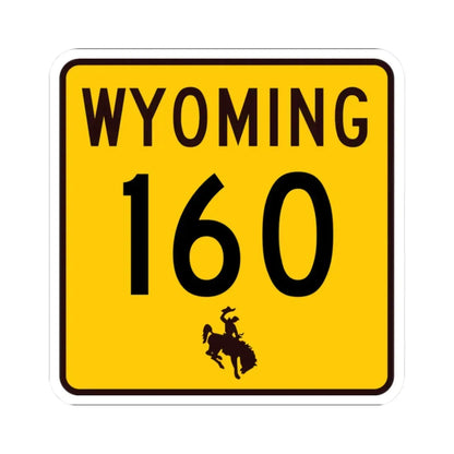 WY-160 (Wyoming) (Road Sign) STICKER Vinyl Kiss-Cut Decal - The Sticker Space