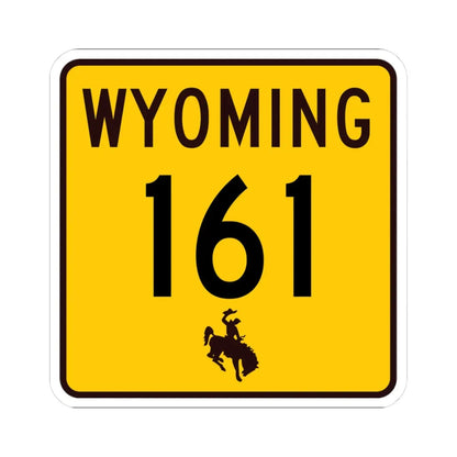 WY-161 (Wyoming) (Road Sign) STICKER Vinyl Kiss-Cut Decal 3 Inch White - The Sticker Space