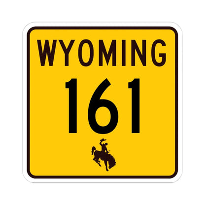 WY-161 (Wyoming) (Road Sign) STICKER Vinyl Kiss-Cut Decal 4 Inch White - The Sticker Space
