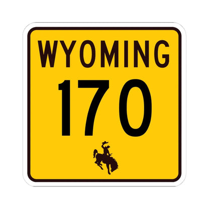 WY-170 (Wyoming) (Road Sign) STICKER Vinyl Kiss-Cut Decal 4 Inch White - The Sticker Space