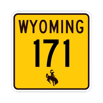 WY-171 (Wyoming) (Road Sign) STICKER Vinyl Kiss-Cut Decal 6 Inch White - The Sticker Space