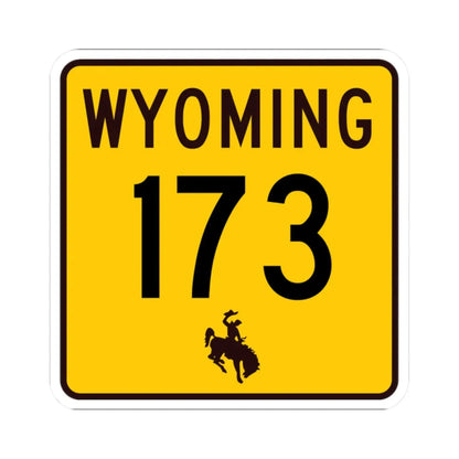 WY-173 (Wyoming) (Road Sign) STICKER Vinyl Kiss-Cut Decal 2 Inch White - The Sticker Space