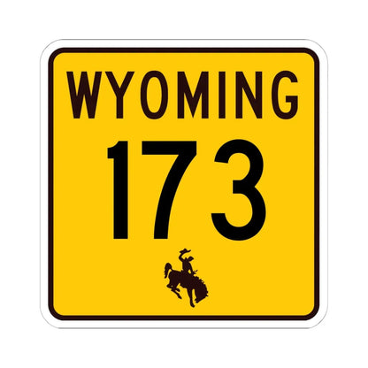 WY-173 (Wyoming) (Road Sign) STICKER Vinyl Kiss-Cut Decal 6 Inch White - The Sticker Space