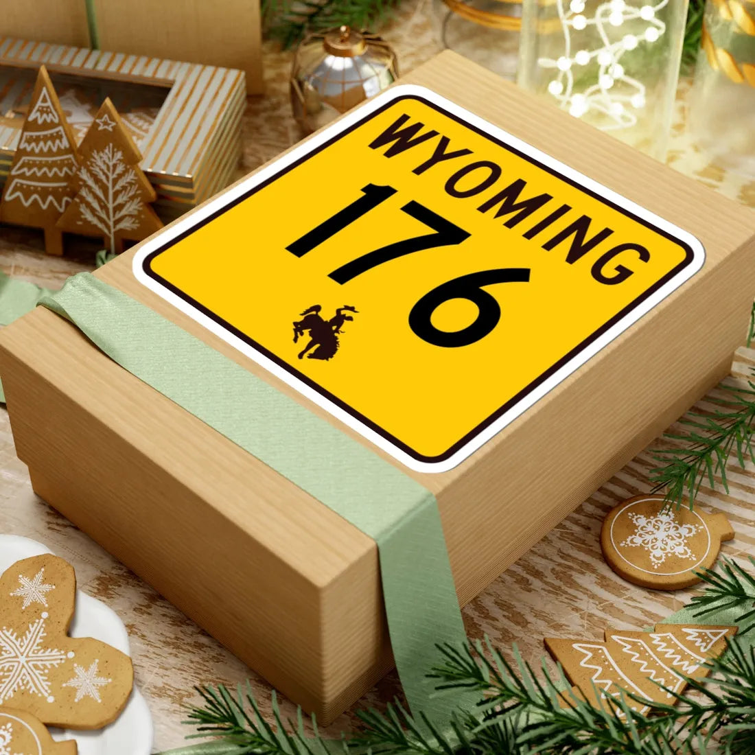 WY-176 (Wyoming) (Road Sign) STICKER Vinyl Kiss-Cut Decal - The Sticker Space