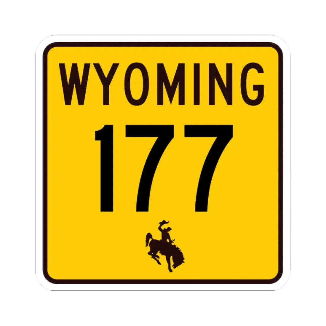 WY-177 (Wyoming) (Road Sign) STICKER Vinyl Kiss-Cut Decal - The Sticker Space