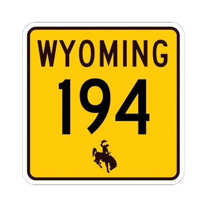 WY-194 (Wyoming) (Road Sign) STICKER Vinyl Kiss-Cut Decal 6 Inch White - The Sticker Space