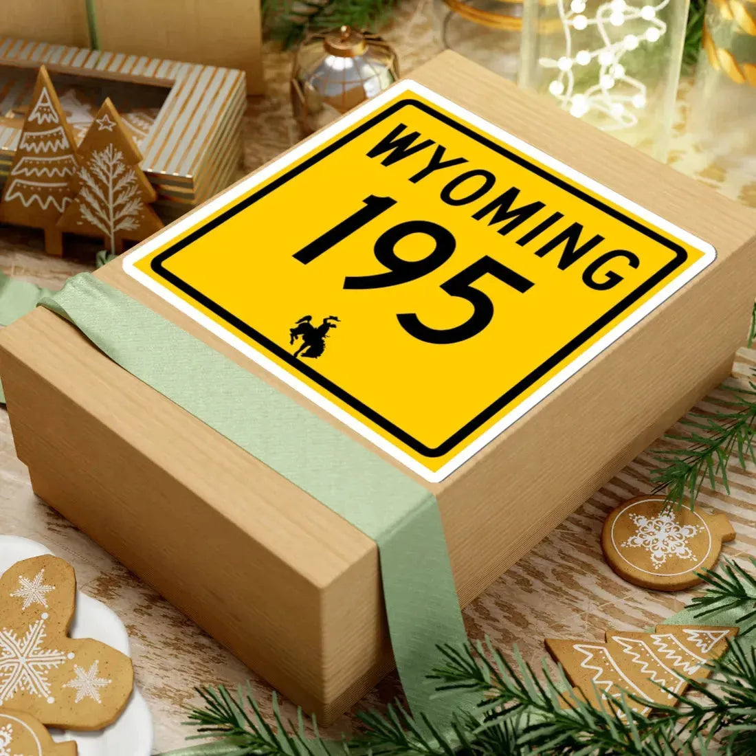 WY-195 (Wyoming) (Road Sign) STICKER Vinyl Kiss-Cut Decal - The Sticker Space