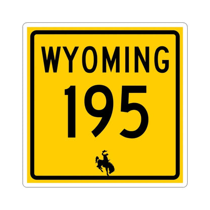 WY-195 (Wyoming) (Road Sign) STICKER Vinyl Kiss-Cut Decal - The Sticker Space