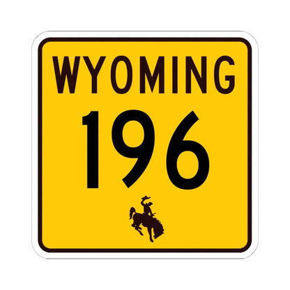 WY-196 (Wyoming) (Road Sign) STICKER Vinyl Kiss-Cut Decal 6 Inch White - The Sticker Space