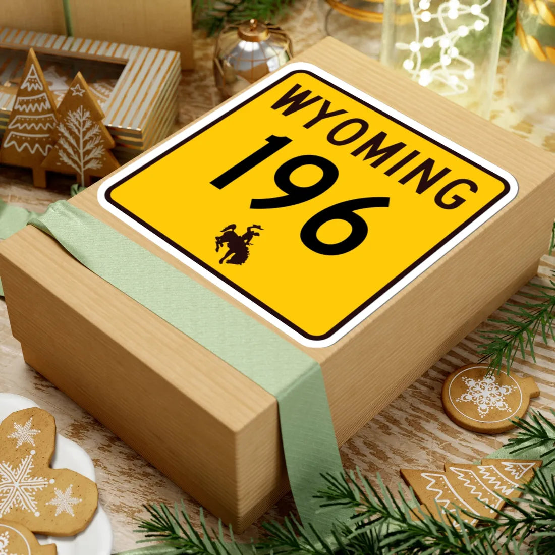 WY-196 (Wyoming) (Road Sign) STICKER Vinyl Kiss-Cut Decal - The Sticker Space