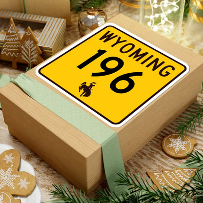 WY-196 (Wyoming) (Road Sign) STICKER Vinyl Kiss-Cut Decal - The Sticker Space