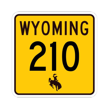 WY-210 (Wyoming) (Road Sign) STICKER Vinyl Kiss-Cut Decal 4 Inch White - The Sticker Space