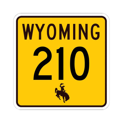 WY-210 (Wyoming) (Road Sign) STICKER Vinyl Kiss-Cut Decal 6 Inch White - The Sticker Space