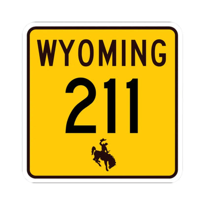 WY-211 (Wyoming) (Road Sign) STICKER Vinyl Kiss-Cut Decal 2 Inch White - The Sticker Space