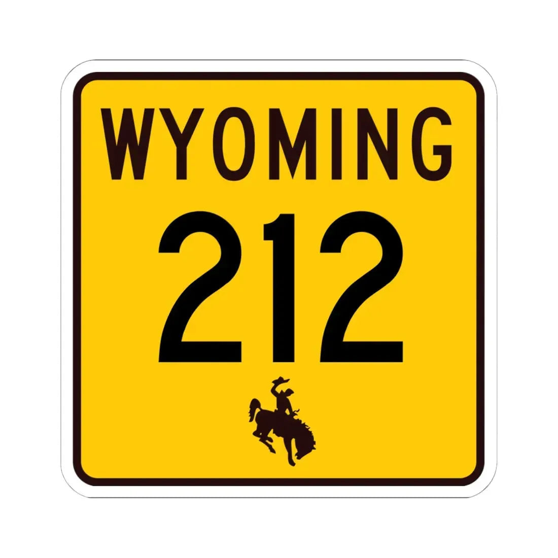 WY-212 (Wyoming) (Road Sign) STICKER Vinyl Kiss-Cut Decal - The Sticker Space