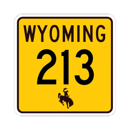 WY-213 (Wyoming) (Road Sign) STICKER Vinyl Kiss-Cut Decal 6 Inch White - The Sticker Space