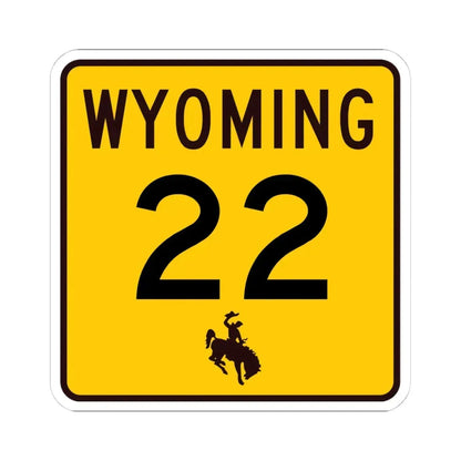 WY-22 (Wyoming) (Road Sign) STICKER Vinyl Kiss-Cut Decal - The Sticker Space