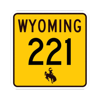 WY-221 (Wyoming) (Road Sign) STICKER Vinyl Kiss-Cut Decal 2 Inch White - The Sticker Space