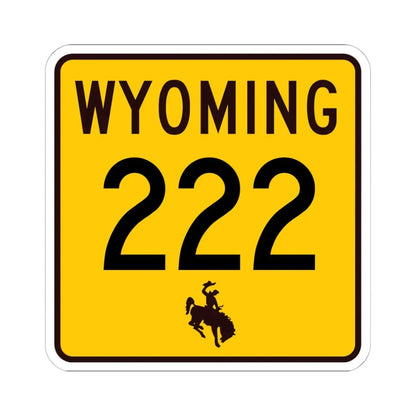 WY-222 (Wyoming) (Road Sign) STICKER Vinyl Kiss-Cut Decal 6 Inch White - The Sticker Space