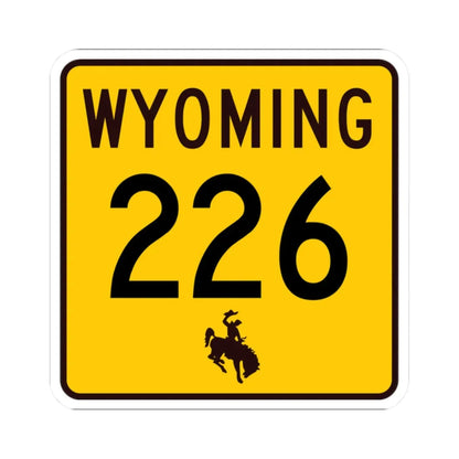 WY-226 (Wyoming) (Road Sign) STICKER Vinyl Kiss-Cut Decal 2 Inch White - The Sticker Space
