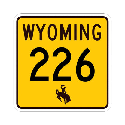 WY-226 (Wyoming) (Road Sign) STICKER Vinyl Kiss-Cut Decal 3 Inch White - The Sticker Space